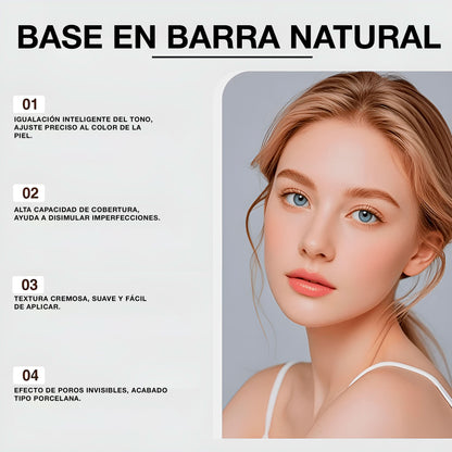 Color Changing Foundation Stick Brightens Concealer Stick Ouble Head with Brush Lightweight Moisturizing Brightening Cosmetics