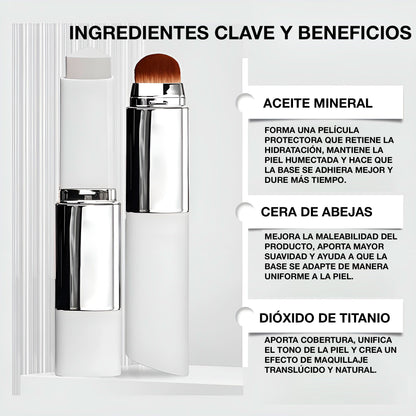 Color Changing Foundation Stick Brightens Concealer Stick Ouble Head with Brush Lightweight Moisturizing Brightening Cosmetics