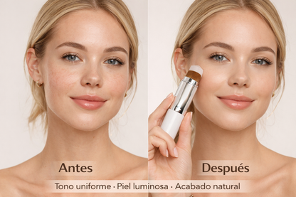 Color Changing Foundation Stick Brightens Concealer Stick Ouble Head with Brush Lightweight Moisturizing Brightening Cosmetics